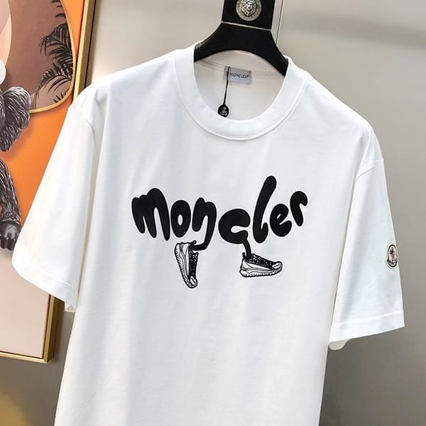 ★日本!!人気！モンクレール ロゴ Tシャツ 半袖 コットン フェイク 2色 moo13895